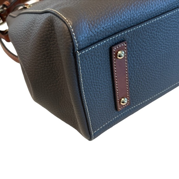 Dooney & Bourke Pebble Leather Zip Satchel Shoulder Bag Large - Picture 10 of 16